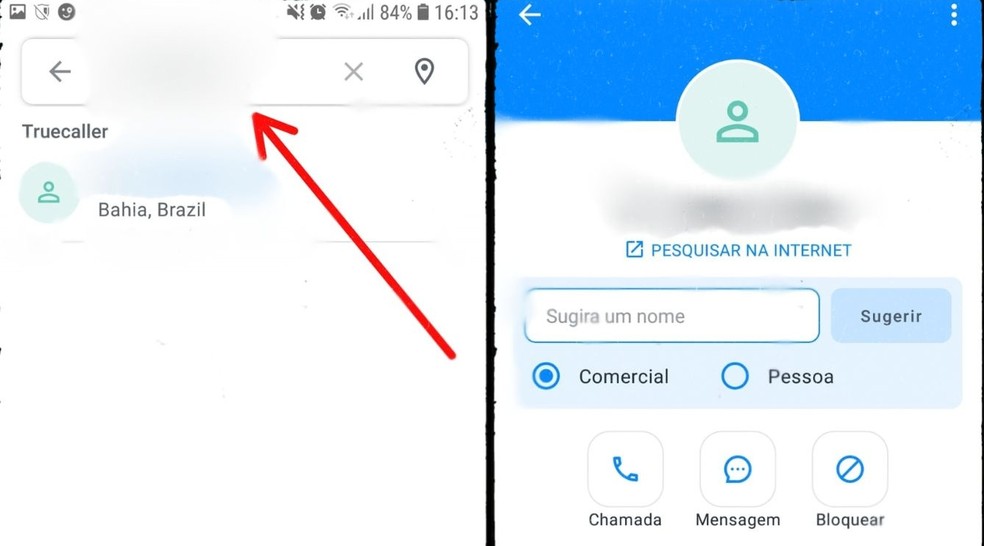 Aplicativo Truecaller é um aliado na hora de descobrir origem de números desconhecidos no WhatsApp — Foto: Reprodução/Gisele Souza