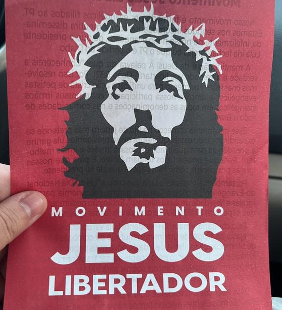 Panfleto da igreja Jesus Libertador: vice-presidente do PT prepara estatuto da denominação que será pentecostal — Foto: Divulgação