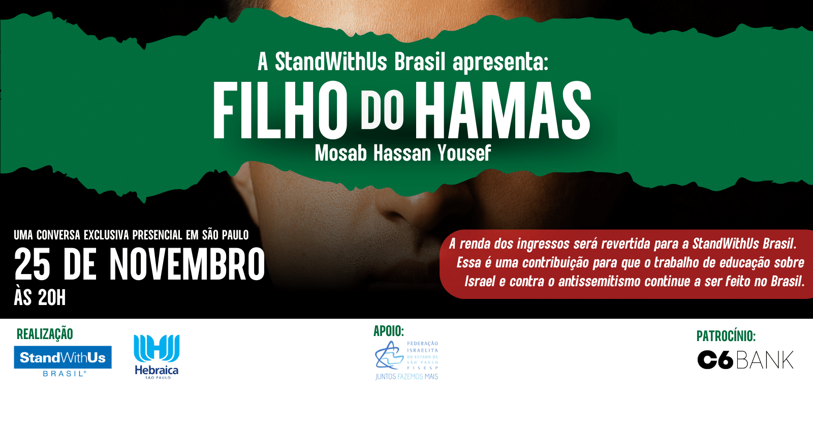 Filho do Hamas - Mosab Hassan Yousef em São Paulo - Sympla