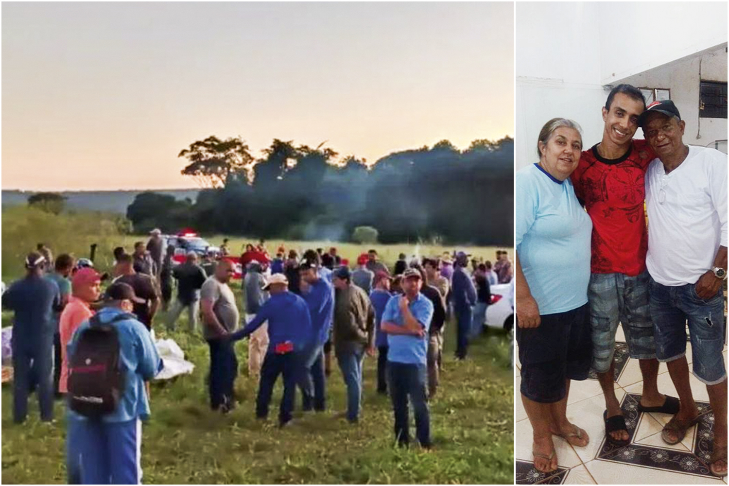 RETALIAÇÃO - Joviniano (à dir.): casa destruída e expulsão após se recusar a invadir pasto