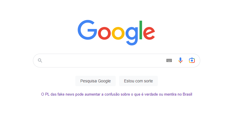 Google se manifesta contra PL das Fake News