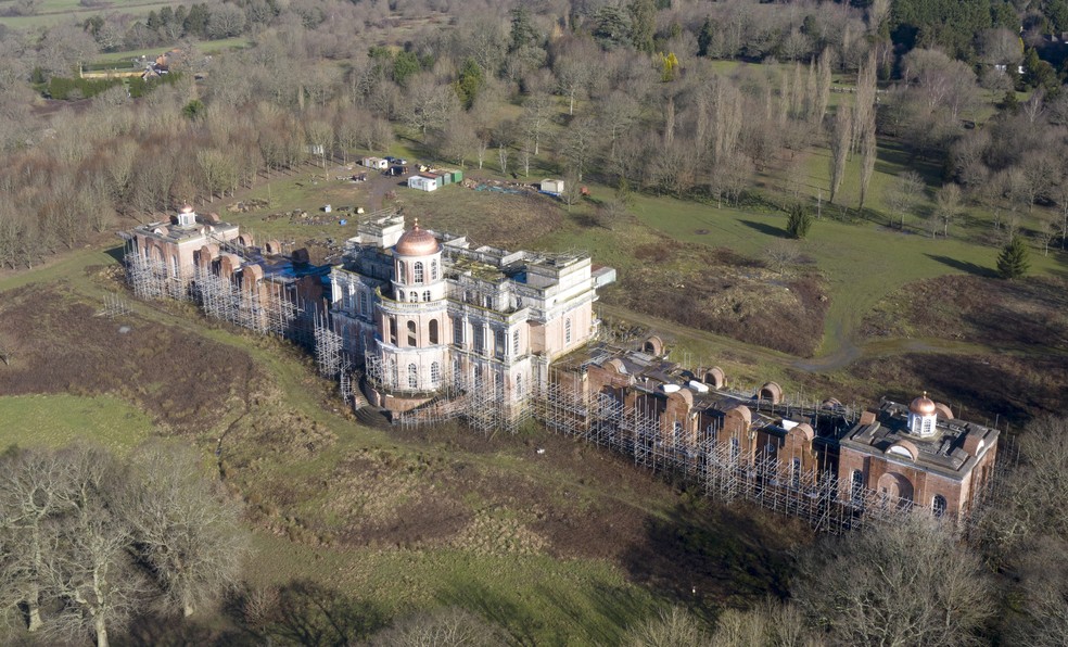 Visão aérea de todo o Hamilton Palace — Foto: Chris Gorman/Getty Images