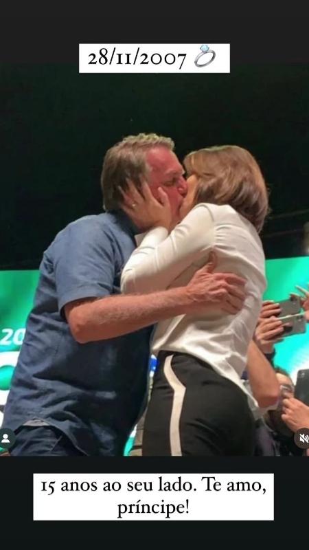 Michelle Bolsonaro comemorou 15 anos de casada com o presidente Jair Bolsonaro (PL) - Reprodução/Instagram - Reprodução/Instagram