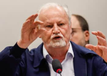 A CPI (Comissão Parlamentar de Inquérito) do MST (Movimento dos Trabalhadores Rurais Sem Terra) realiza audiência na Câmara dos Deputados para ouvir o líder do movimento, João Pedro Stedile, presta esclarecimentos sobre as ocupações realizadas pelo grupo em vários varias regiões do Brasil. Sérgio Lima/Poder360 15ago2023