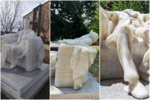 Estátua de Abraham Lincoln derrete e 'perde a cabeça' em onda de calor ...