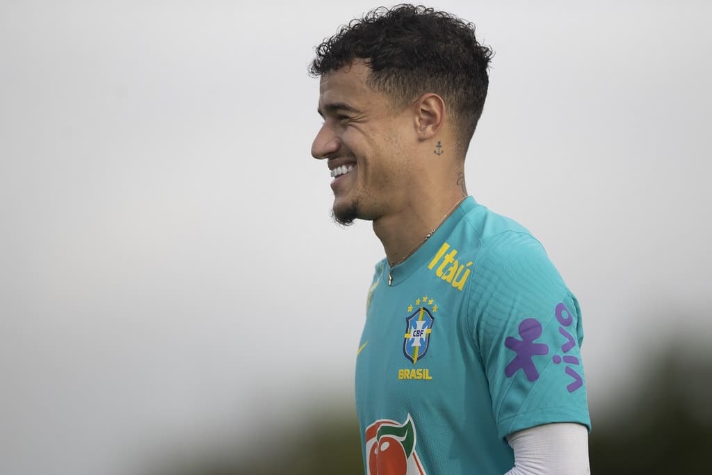 Último treino da Seleção Brasileira no CT do Cruzeiro. Philippe Coutinho. - Foto: Lucas Figueiredo/CBF