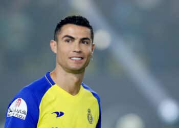 FOTO DO ARQUIVO: Futebol Futebol - Al Nassr revela nova contratação Cristiano Ronaldo - Mrsool Park, Riyadh, Arábia Saudita - 3 de janeiro de 2023 Nova contratação do Al Nassr Cristiano Ronaldo durante sua apresentação REUTERS/Ahmed Yosri