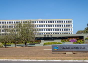 Brasilia, Brazil - Aug 24, 2018: Federal Court of Accounts the Brazilian federal accountability office (Tribunal de Contas da Uniao - TCU) - Brasilia, Brazil