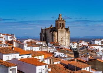 Church of San Bartolome in Feria. Extremadura in Spain.