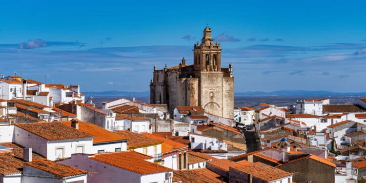 Church of San Bartolome in Feria. Extremadura in Spain.