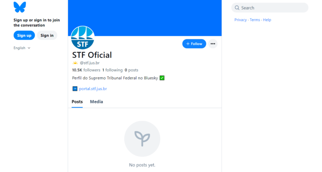 STF estreia perfil no Bluesky, rede social rival do X