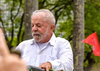 Lula, president-elect of Brazil during his campaign to be re-elected president of Brazil in October 2022 at a rally held in the city of Belo Horizonte, state of Minas Gerais