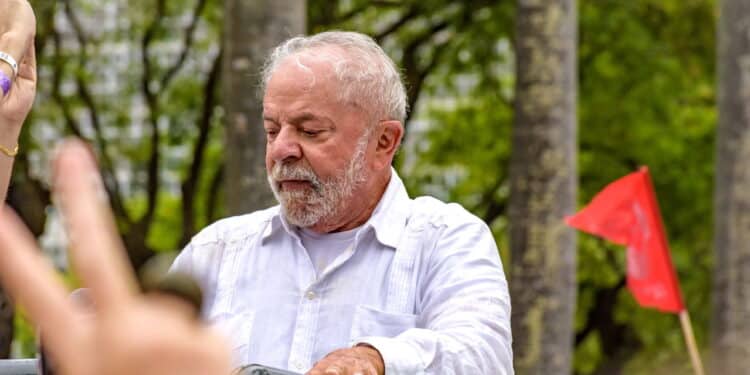 Lula, president-elect of Brazil during his campaign to be re-elected president of Brazil in October 2022 at a rally held in the city of Belo Horizonte, state of Minas Gerais