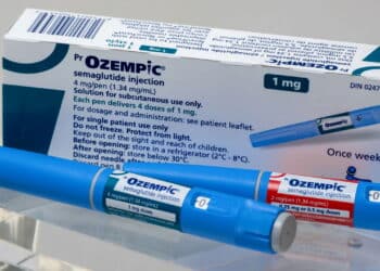 Montreal, CA - 16 November 2023: Ozempic semaglutide injection pens and box. Ozempic is a medication for obesity