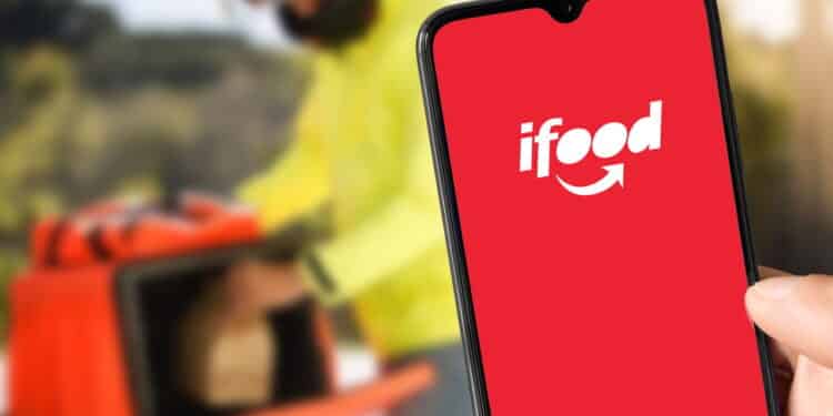 Ifood App on smartphone screen, 4 Jan, 2022, Sao Paulo, Brazil