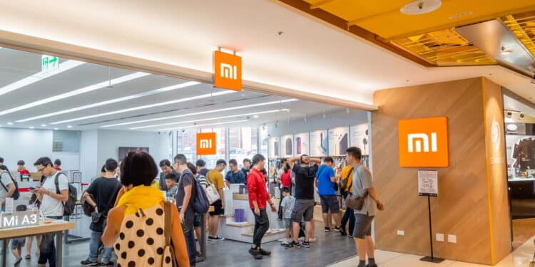 Taipei, Taiwan - August 17th, 2019: famous electronic branding of Xiaomi store in Taipei, Taiwan, Asia