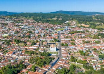 Pirenopolis in Goias, Brazil. Aerial view.