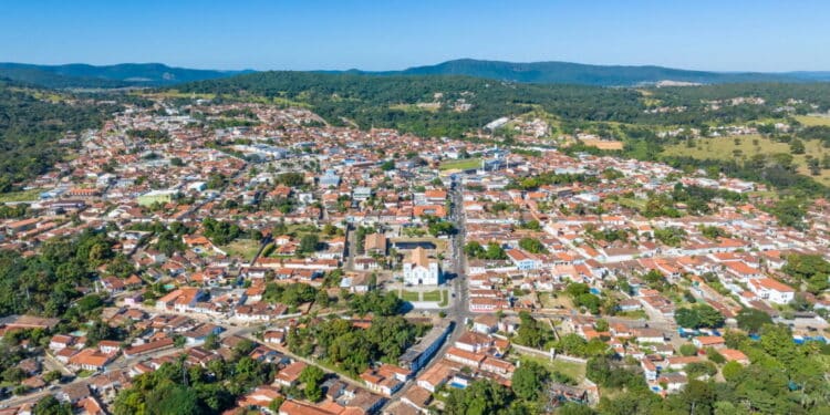 Pirenopolis in Goias, Brazil. Aerial view.