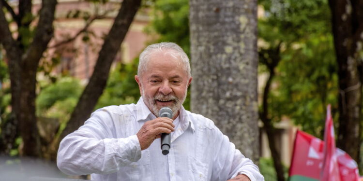 Former President Lula during his campaign to be re-elected President of Brazil in October 2022 in the city of Belo Horizonte, state of Minas Gerais