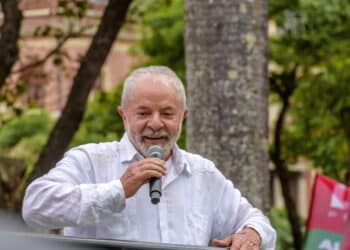 Former President Lula during his campaign to be re-elected President of Brazil in October 2022 in the city of Belo Horizonte, state of Minas Gerais