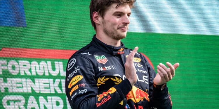 Zandvoort, Holland. 1-4 September 2022. F1 World Championship, Dutch Grand Prix. Race day. #1, Max VERSTAPPEN, NDL, Oracle Red Bull Racing RB18 Honda, race winner, celebrating on the podium.