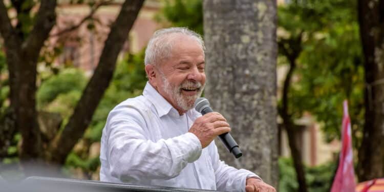 Former President Lula during his campaign to be re-elected President of Brazil in October 2022 in the city of Belo Horizonte, state of Minas Gerais