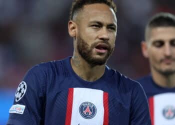 Neymar da Silva of Paris Saint-Germain Fc during the  Uefa Champions League Group H match beetween Paris Saint Germain Fc and Juventus Fc at Parc des Princes on September 6, 2022 in Paris, France .