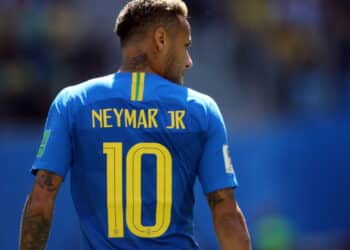 22.06.2018. Saint Petersburg, Russian: NEYMAR  in action during the Fifa World Cup Russia 2018, Group E, football match between BRAZIL V COSTARICA  in  Saint Petersburg Stadium.