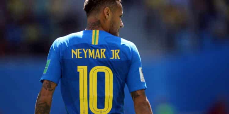 22.06.2018. Saint Petersburg, Russian: NEYMAR  in action during the Fifa World Cup Russia 2018, Group E, football match between BRAZIL V COSTARICA  in  Saint Petersburg Stadium.