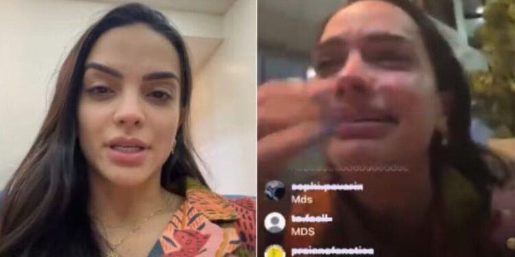 Natinha, jogadora de vôlei, chora em live e revela traição do namorado