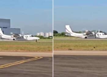 VÍDEO: avião faz pouso forçado "de barriga" em aeroporto de SP