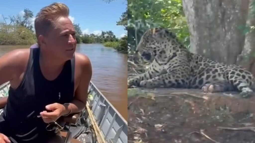 VÍDEO: Leonardo surpreende ao encontrar onça durante pescaria no Pantanal