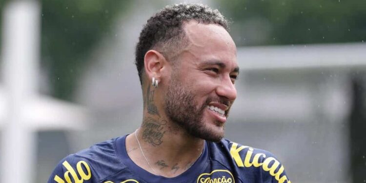 Neymar em treino pelo Santos — Foto: Instagram / @neymarjr