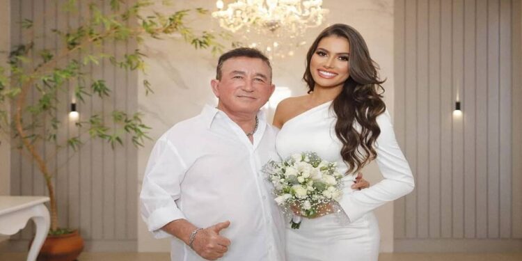 Veja os detalhes do casamento de Amado Batista com miss 51 anos mais jovem no MT