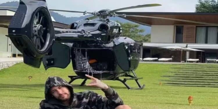 O preço surpreendente do luxuoso helicóptero de Neymar visto em festa exclusiva