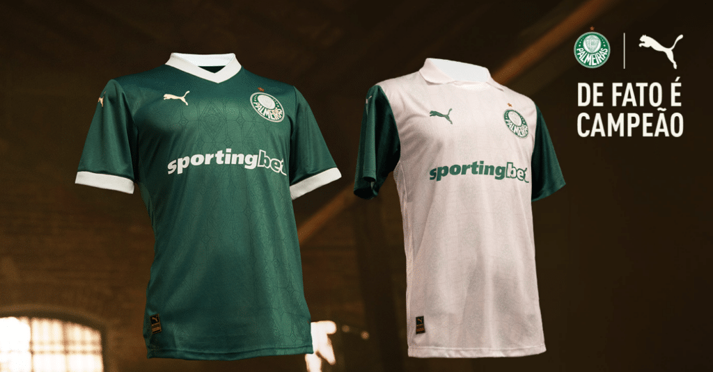 HOME e AWAY da temporada 2025 do Palmeiras - Imagem: Reprodução/Divulgação