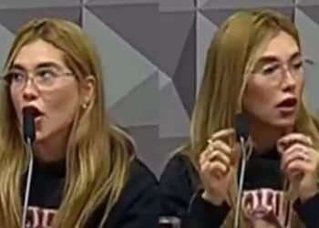 Virginia confunde microfone com canudo durante CPI e imagens viralizam
