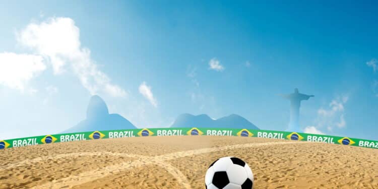 Futebol de areia. Créditos: depositphotos.com / jordygraph