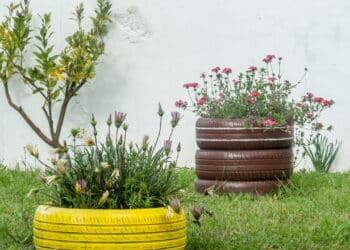 Veja passo a passo fácil de como transformar pneus em vasos criativos
