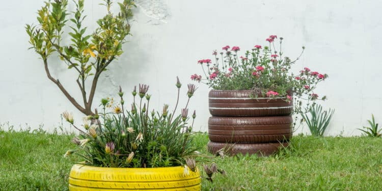 Veja passo a passo fácil de como transformar pneus em vasos criativos