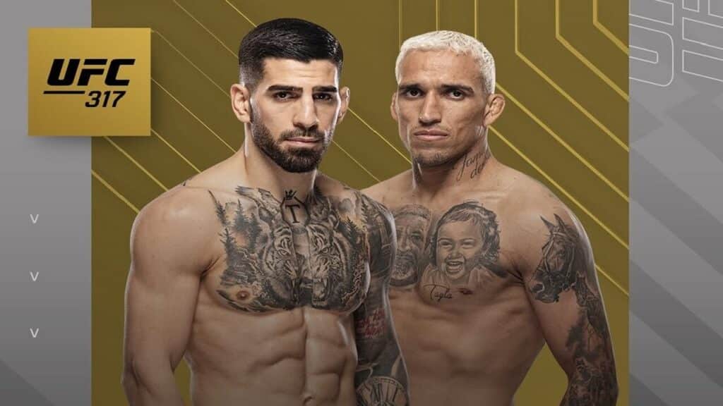 UFC 317: Tudo sobre o duelo entre Topria e Charles do Bronx; Veja tempo e transmissão