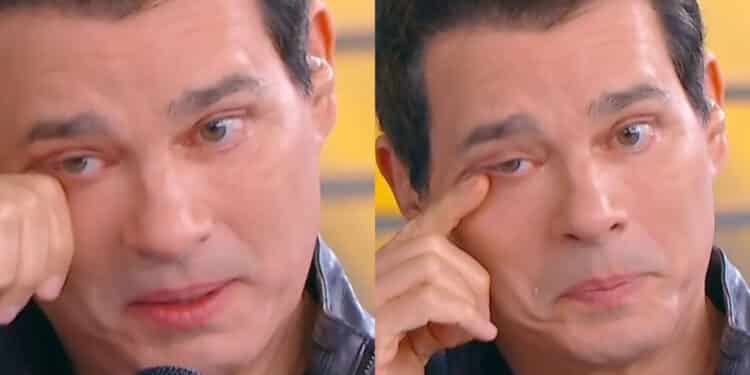 Celso Portiolli se emociona ao vivo e para tudo no Domingo Legal com desabafo impactante