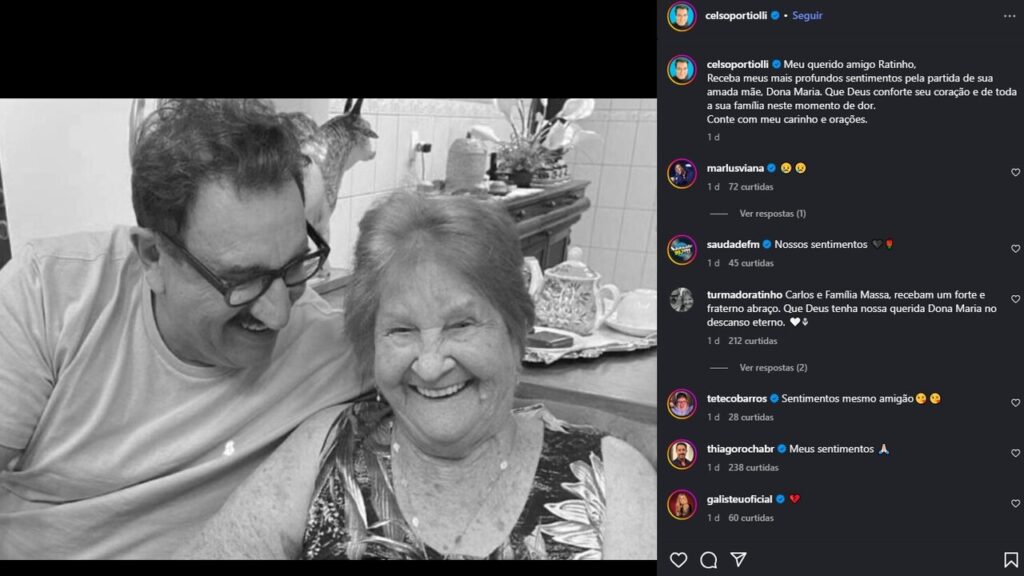 Celso Portiolli deixa mensagem impactante e emociona fãs ao apoiar Ratinho; entenda