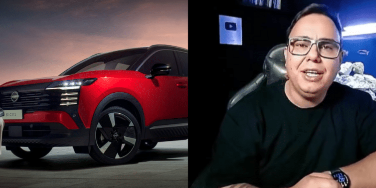 "Esse daqui é o novo Nissan Kicks com a nova motorização da Nissan, o motor 220T", diz Nelson Gonçalves, especialista automotivo