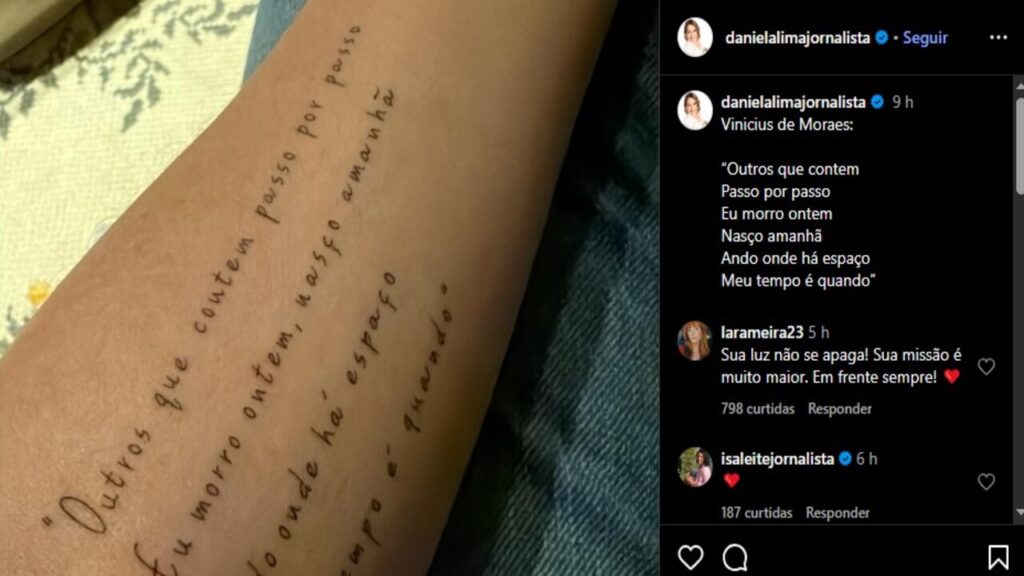 Após demissão da GloboNews, Daniela Lima posta recado misterioso nas redes sociais