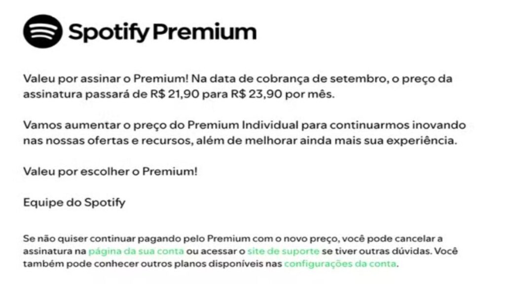 Novo aumento no Spotify? Veja os valores atualizados e quando começa a valer