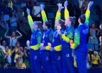 Com apresentação marcante, equipa brasileira conquista medalha inédita na ginástica rítmica