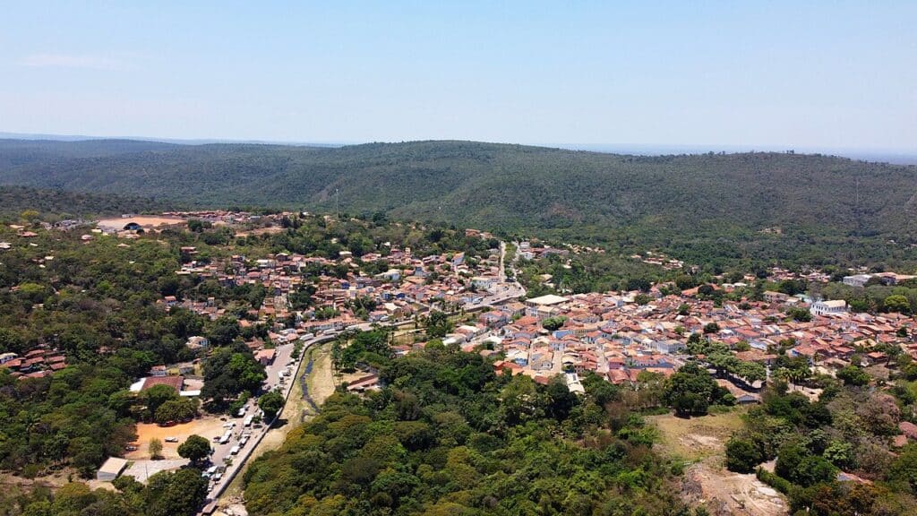 Vista área de Lençóis, BA - Fonte: Wikimedia Commons