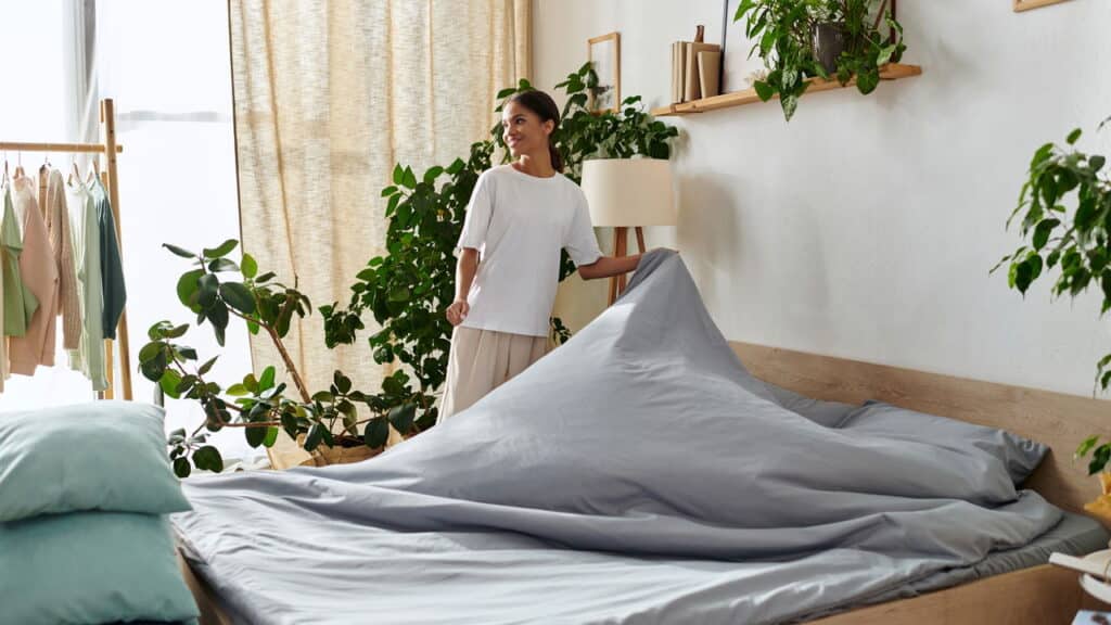 Como arrumar as roupas de cama para ocupar menos espaço?