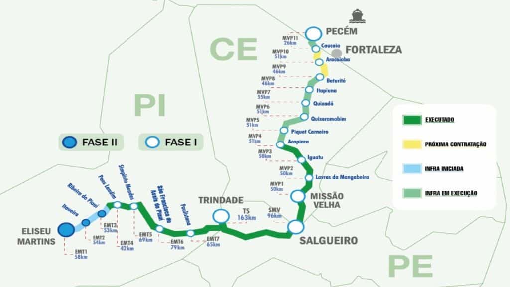 Segunda fase da Transnordestina no Piauí avança e deve ter entrega antecipada